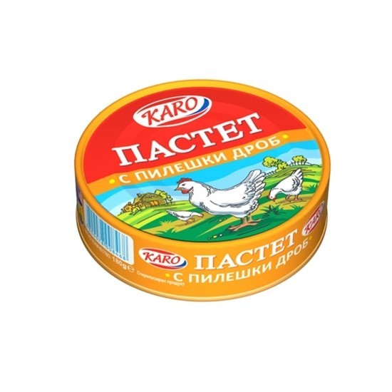 ПАСТЕТ КАРО С ПИЛЕШКИ ДРОБ 300ГР.*24БР. 0