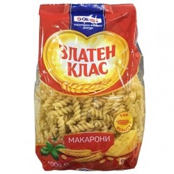 МАКАРОНИ СПИРАЛИ ЗЛАТЕН КЛАС 400ГР*30