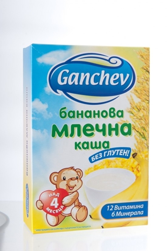 БАНАНОВА МЛЕЧНА КАША 200ГР ГАНЧЕВ - ЦЕНА ЗА БР. 0
